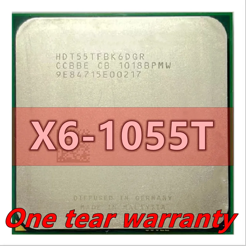 

X6 1055T 1055 X6-1055T 2.8G 125W Six-Core CPU processor HDT55TFBK6DGR Socket AM3