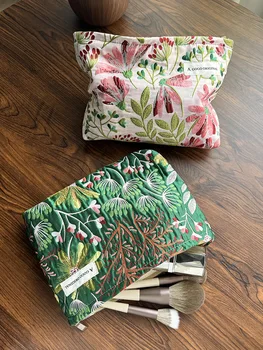 Borsa per il trucco Borsa per cosmetici da donna Borsa da toilette per fiori Custodia per cosmetici Custodia per organizer Borsa per il trucco Borsa per il lavaggio da viaggio per ragazze