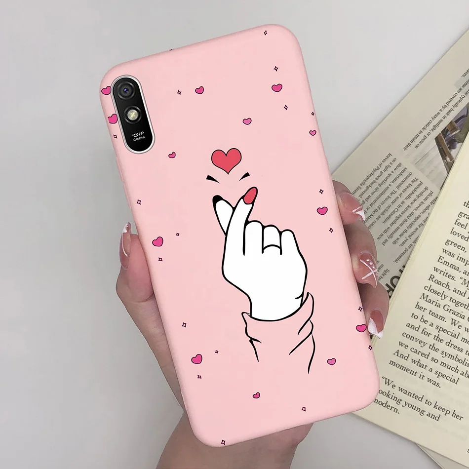 Fashionable Butterfly Heart Pattern Silicon Phone Cover for Xiaomi Redmi 9 Series