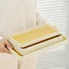 Japanese Decorative Rectangular Tray Plastic Imitation Wood Grain Serving Tray Tea Cup Saucer Fruit Snack Storage Plate Trays 4