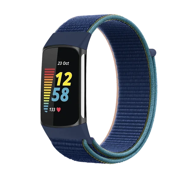 Breathable Soft Nylon Loop Strap - Comfortable Sports Wristband for Fitness Trackers