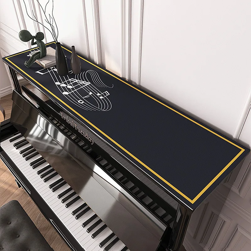 Staande Piano Stofkap, Fluwelen Pianohoes Beschermhoes Pianokruk Pedaalbeschermer (cover single stool,Black