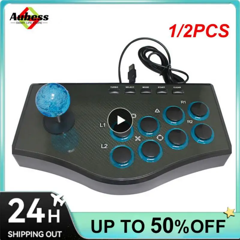 1/2Pcs Arcade Fight Stick Street Fighting Joystick Controller Gamepad Per Ps3 / Pc / Android, Usb Pc Street Fighter Arcade Game