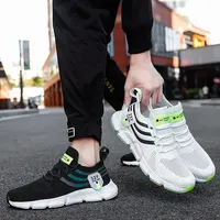 Chaussures de dehors Décontractées pour Homme, Baskets Légères et Respirantes, en Maille, Noires, de Course, d'Athlétisme, de Jogging, de Tennis, de Marche 4