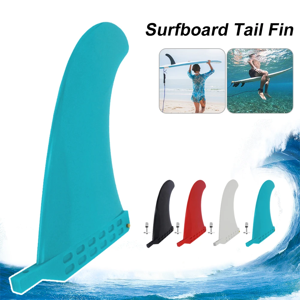 

9inch Surfboard Fin SUP Single Tab Nylon Fiberglass Reinforced Long Board Fin Paddle Board with Screw Surfing Sports Accessories