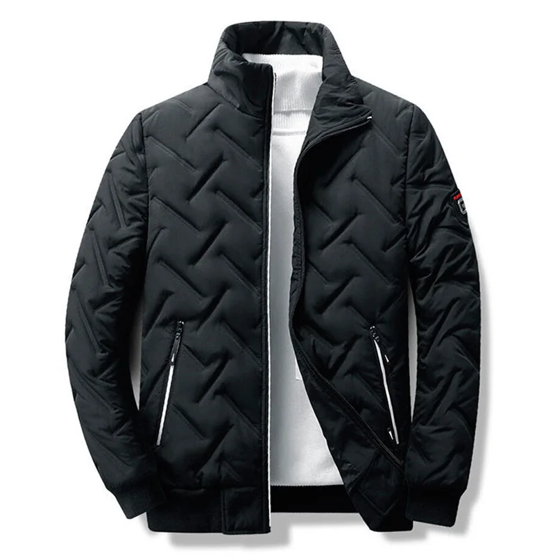 Parka Coat Men's Jacket Coats Autumn Winter Casual Solid Lightweight Parkas Long Sleeve Zipper Padded Men Parka Comfort Warm Men's Jackets