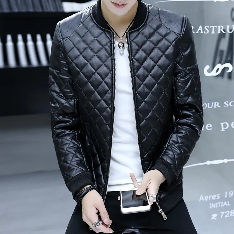 Men's Casual Leather Jackets Trendy Youth Korean Autumn and Winter Casaco Masculino leather jackets,men winter jacket