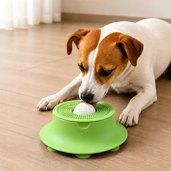 Ciotola Interattiva a Rullo per Cani e Gatti, Anti-Ingrandimento Addominale, Antiscivolo, per Addestramento IQ e Stimolazione Cognitiva, per Cani di Piccola e Media Taglia e Gatti, Favorisce la Digestione degli Animali Domestici