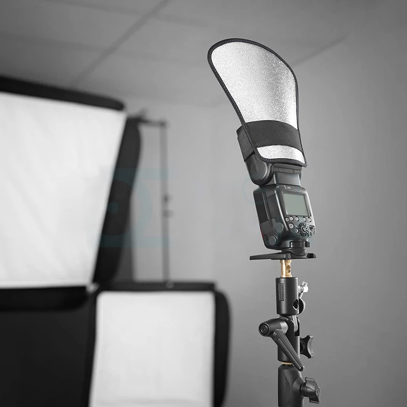 SLR Camera Two-Sided Silver/White Flash Light Diffuser Reflector for Speedlight Flashes Photo Studio Accessories photography reflector macro photography diffuser