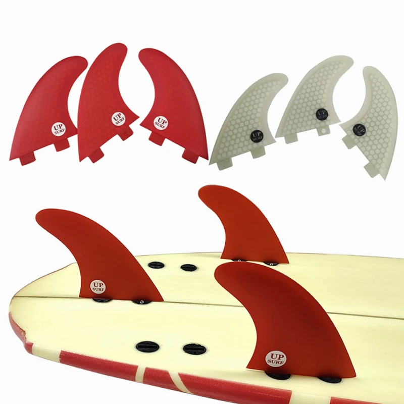 S Tri Fins UPSURF FCS Fins Honeycomb Fiberglass Surfboard Fins G3 Surfing Thruster 3 Fins For Fish,Shortboard Quilha Surf Fins upsurf fcs 2 fins m l tri fins surfboard fins honeycomb fiber surf thruster 3 fins for fish shortboard funboard surfing quilhas