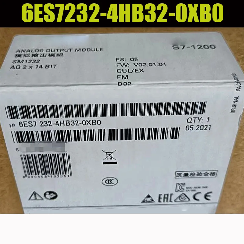 

New original In box 6ES7232-4HB32-0XB0 6ES7 232-4HB32-0XB0 S7-1200, analog output module, SM 1232 1-year warranty