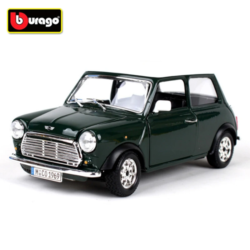 Bburago 1:24 1969 Mini Cooper Alloy Car Model Diecast Metal Toy Classic Car Vehicles Model Simulation Collection Regali Per Bambini