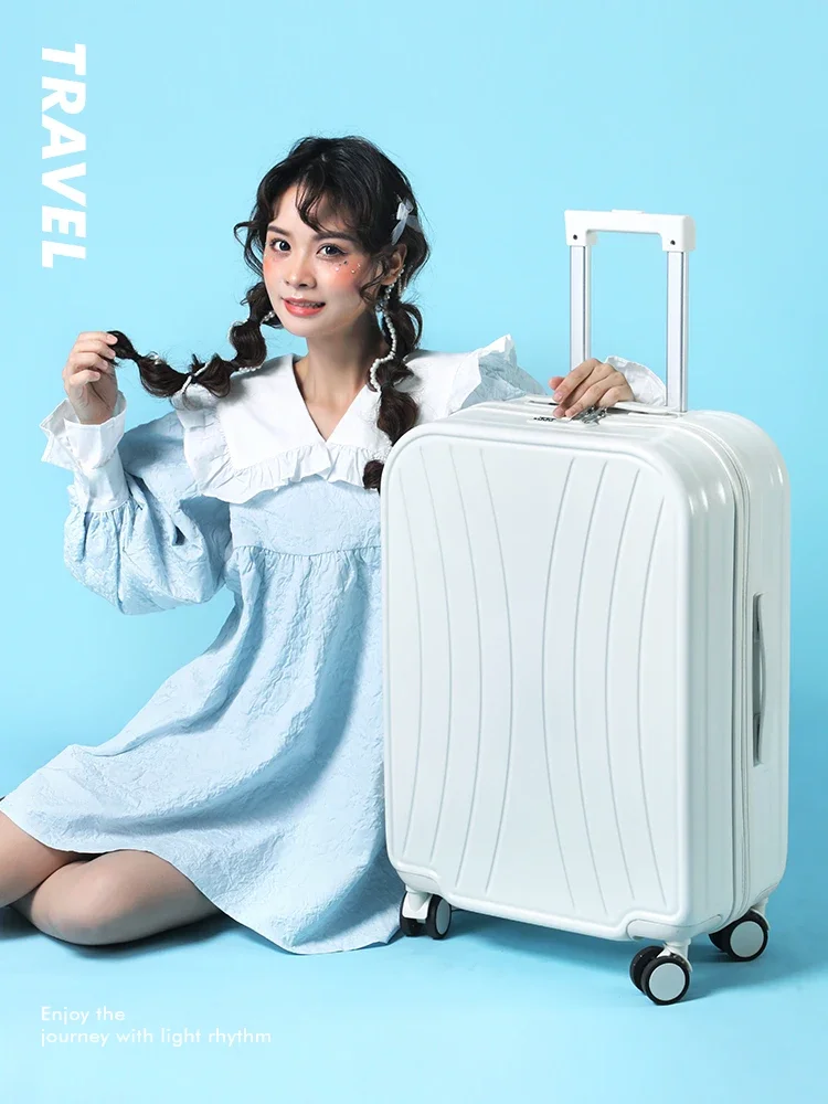 NEW High quality Women trolley luggage 20''carry on luggage 24''26 inch rolling Mute travel suitcase on wheels case