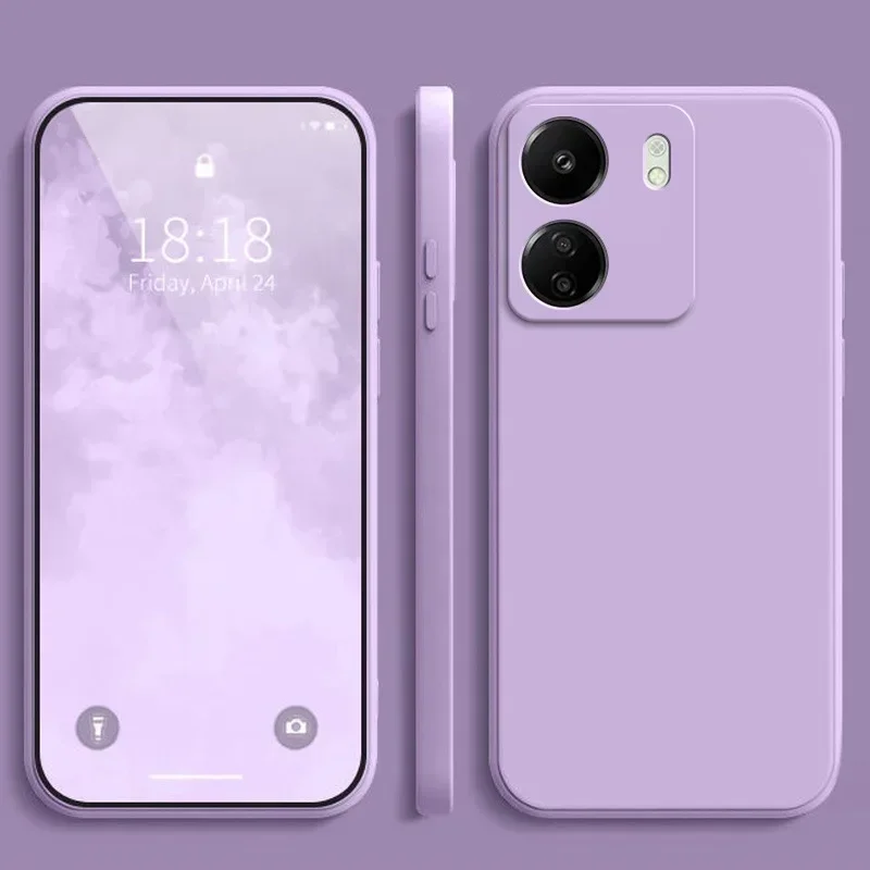 Silicone Soft TPU Matte Phone Case - Solid Color, Thin Design
