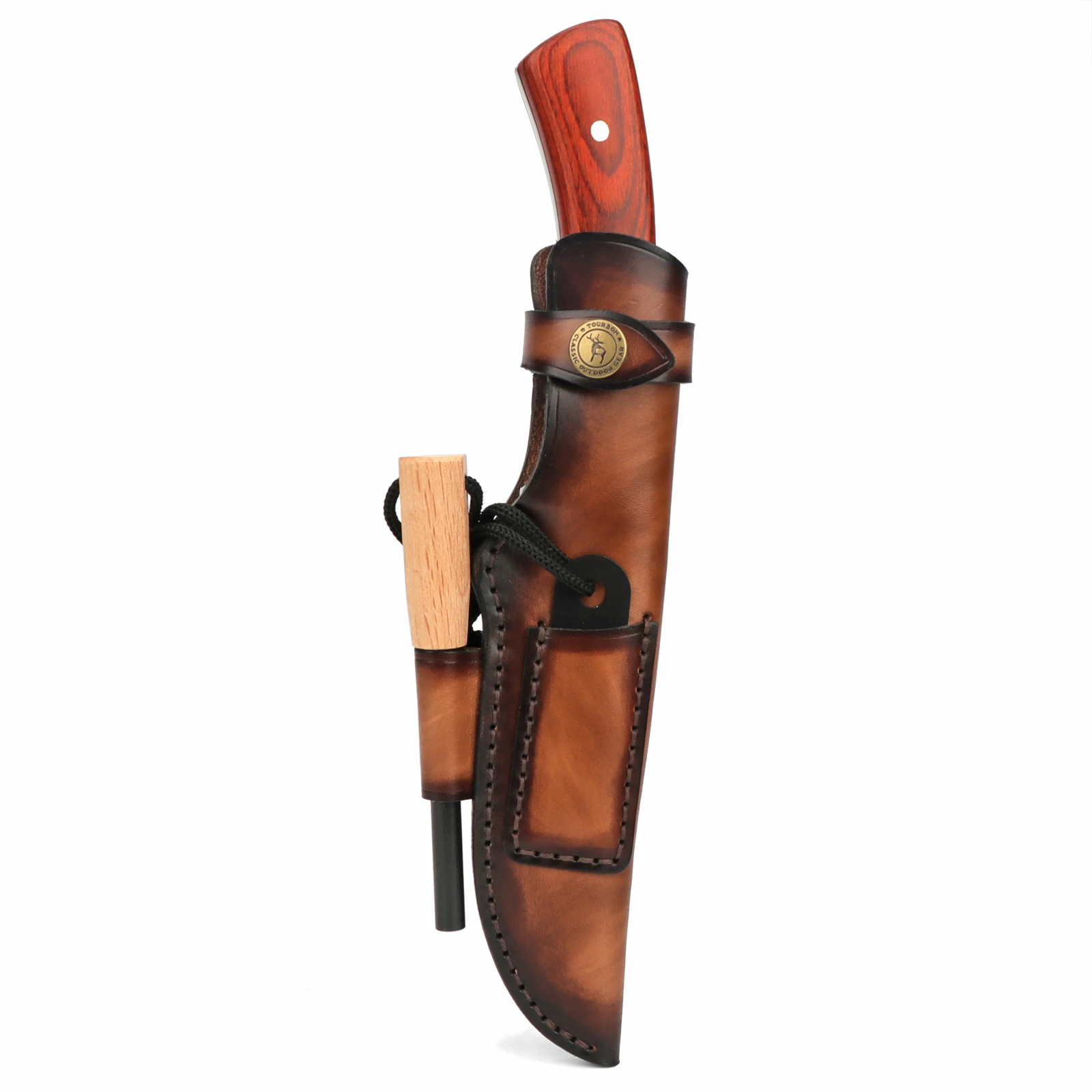 Tourbon Handcrafted Cowhide Leather Axe Holder With Belt Loop - Tool Carry Holster