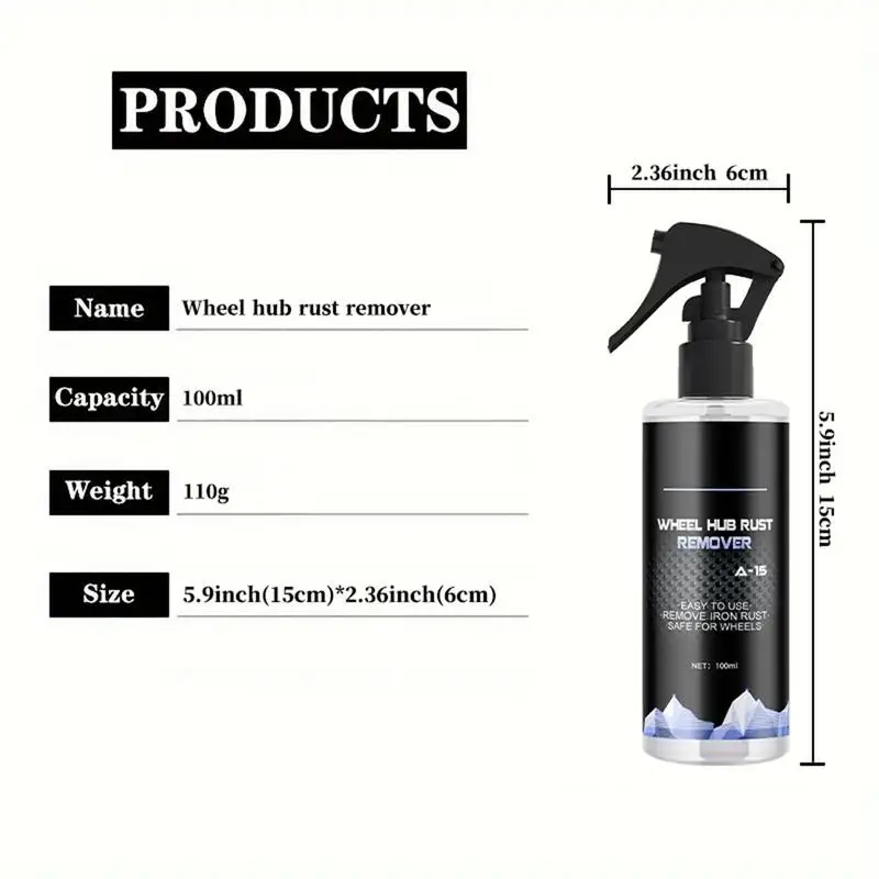 Car Wheel Cleaner Auto Rim Degreaser Spray Brake Dust Remover Automotive Wheel Care Car Detailing Supplies For SUV Sedan Trucks