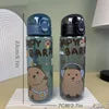 780ml Capybara transparent Cup Cute Cartoon Water Bottle with Carry Strap Leakproof Portable Outdoor Drinking Cup Sports Bottle 6