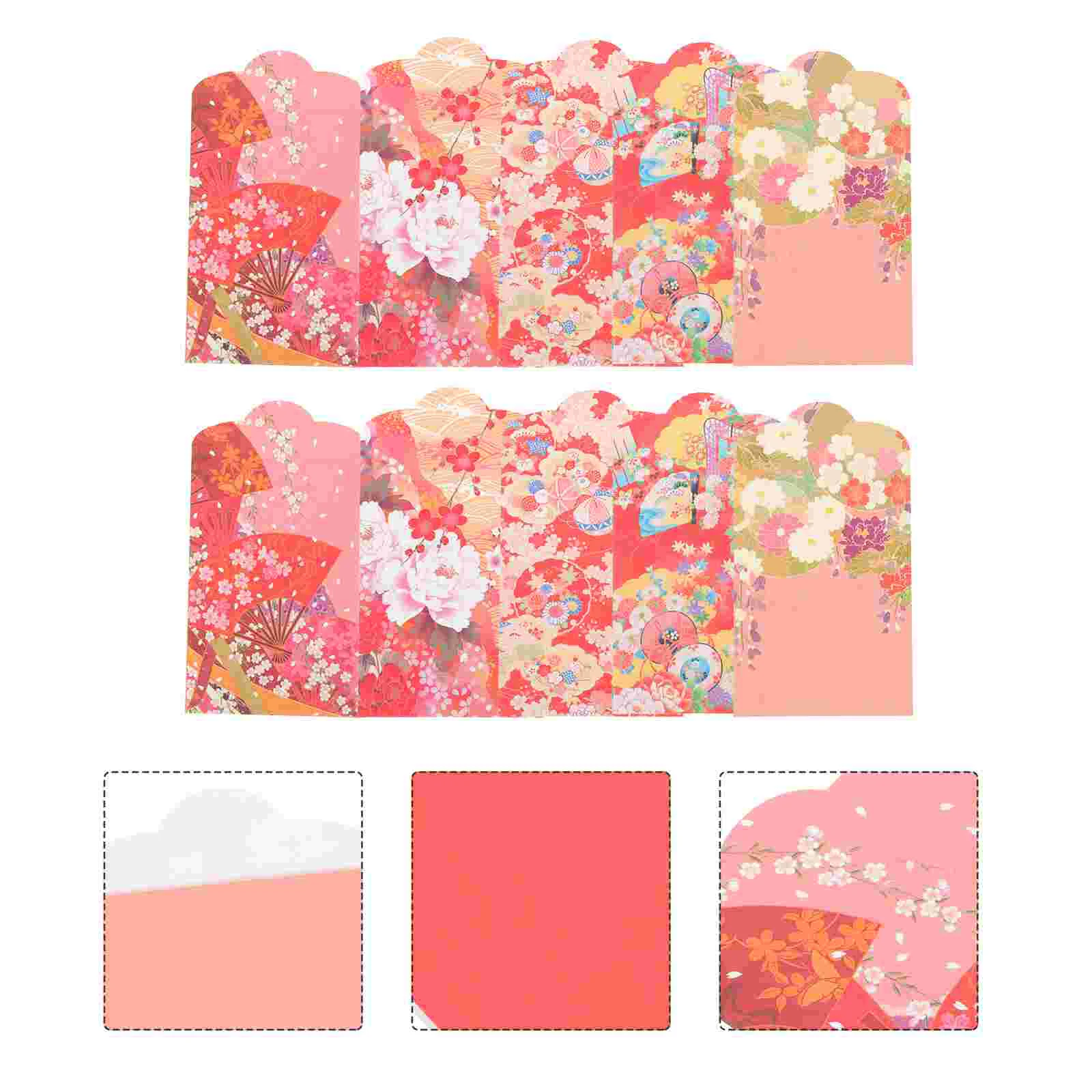 Printed Delicate Red Envelopes Wedding Red Packet Lunar New Year Envelopes Chinese Money Envelope