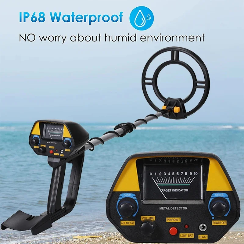 MD940 Lightweight Metal Detector with Waterproof Search Coil Treasure Gold Hunter Finder High Sensitivity Metal Detectors