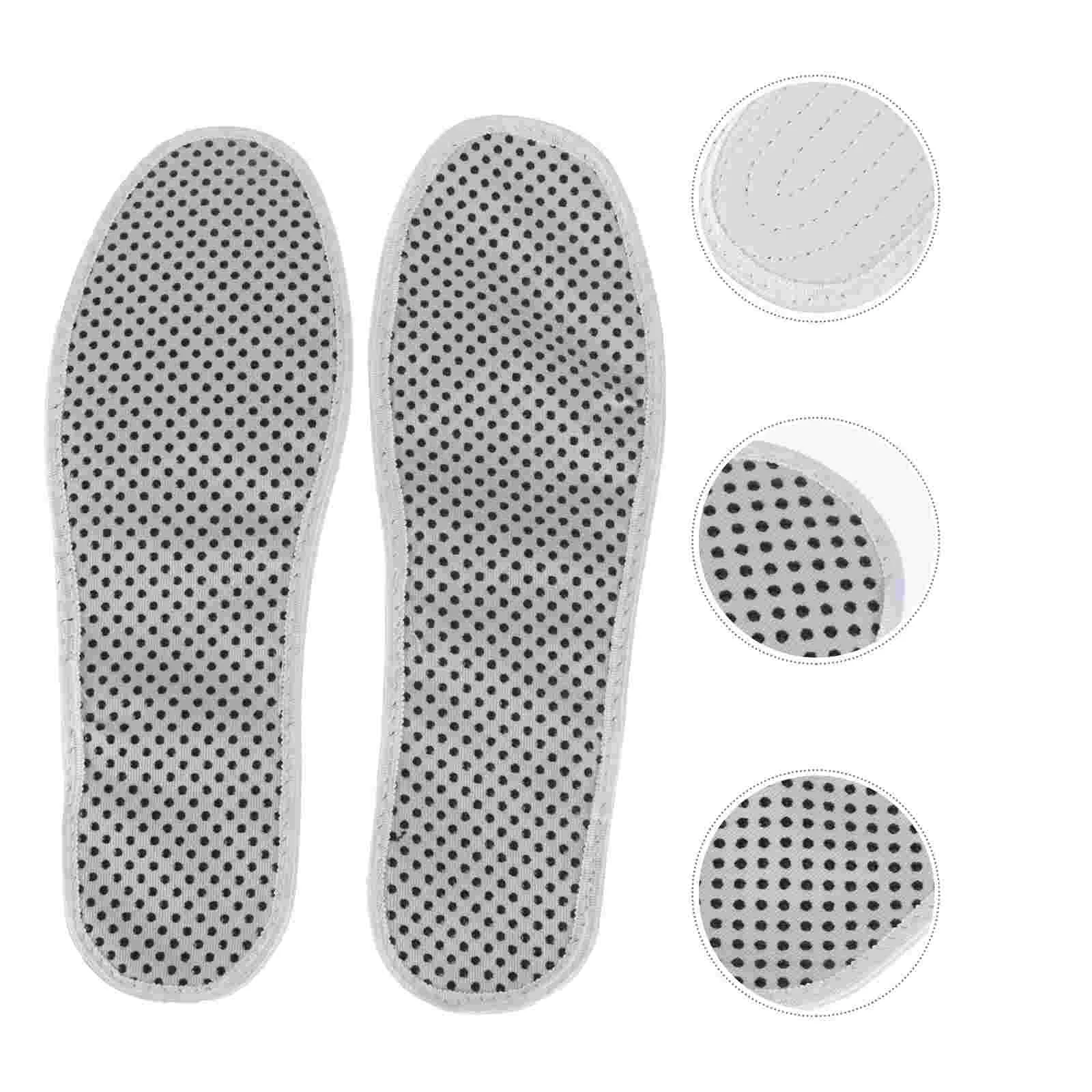 Pair of Magnetic Thermal Self-heating Foot Pad Foot Cushion Insoles (White)