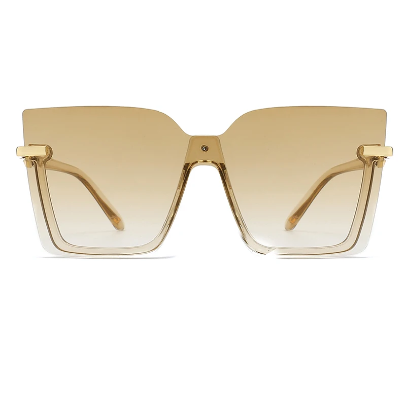 Damen Herren Sonnenbrille Streetwear mit großem Rahmen Brillen brille mit eckigen, einteiligen Sonnenbrillen – Detail 7