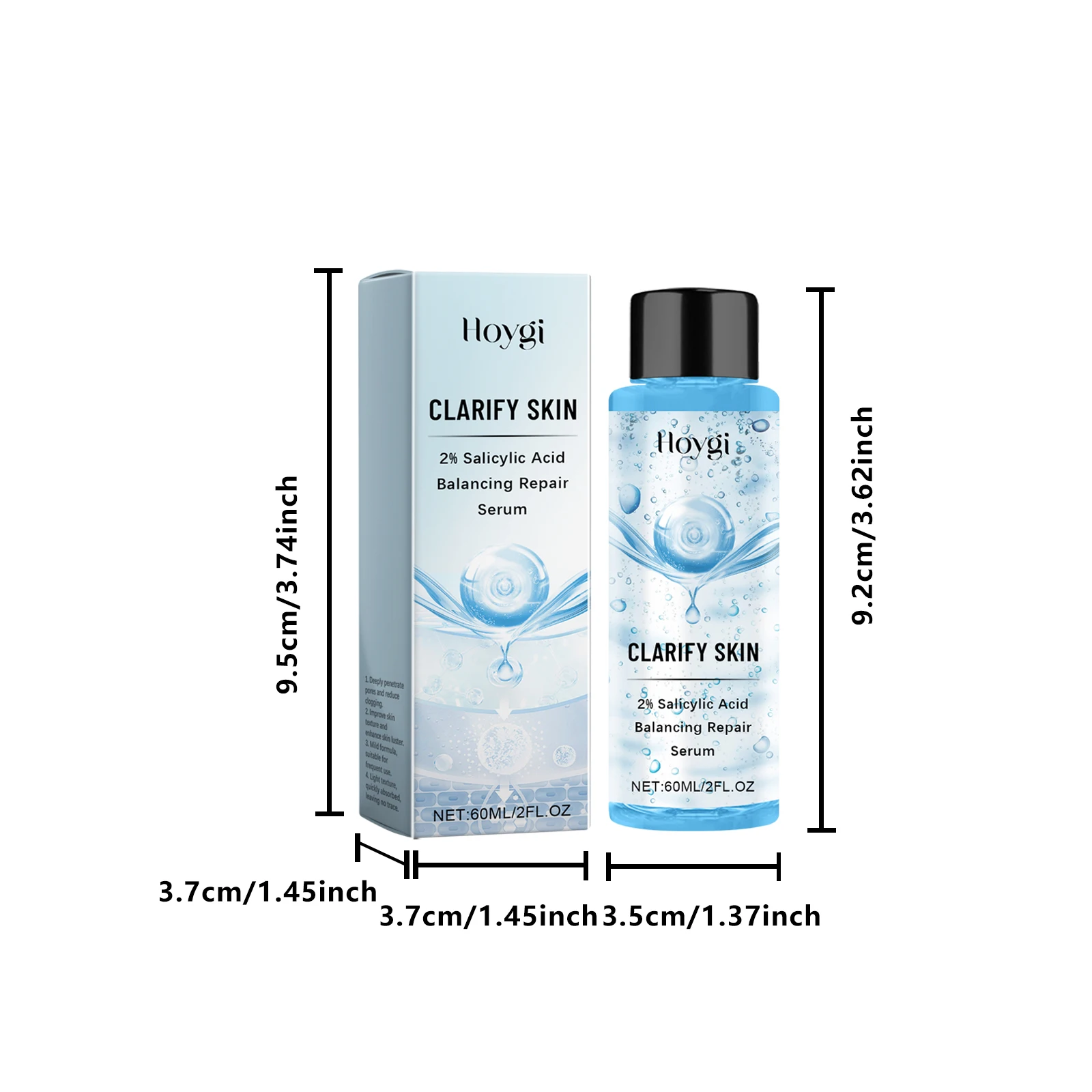 Salicylic Acid Facial Serum Acne Treatment & Pore Minimizing Blackhead Removal Hydrating Oil Control Moisturize Water Essence 6