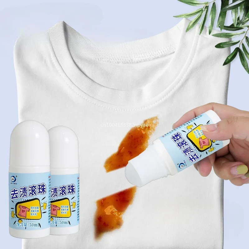 Portable Clothes Stain Remover No-wash Clothes Stain Remover Roll Bead Design No-wash Emergency Removal for Oil Stains New
