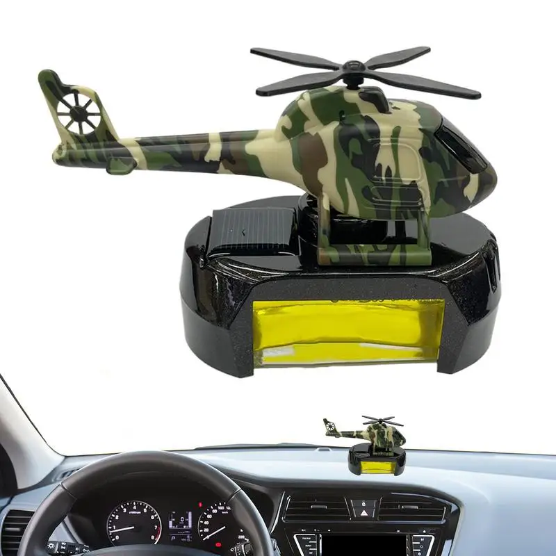 

Автомобильный диффузор для ароматерапии на солнечной батарее Камуфляжный вертолет дизайн вращающийся освежитель для автомобиля на солнечной батарее прочный декоративный Элегантный Модный