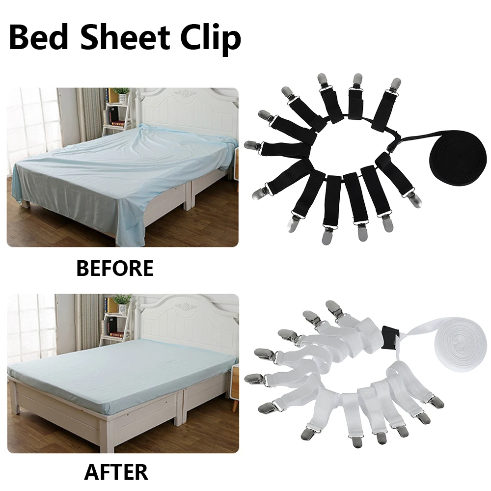 New Style Bed Sheet Holders Adjustable Elastic Mattress Cover Corner Holder Clip Bed Grippers Suspender Fasteners Straps 3