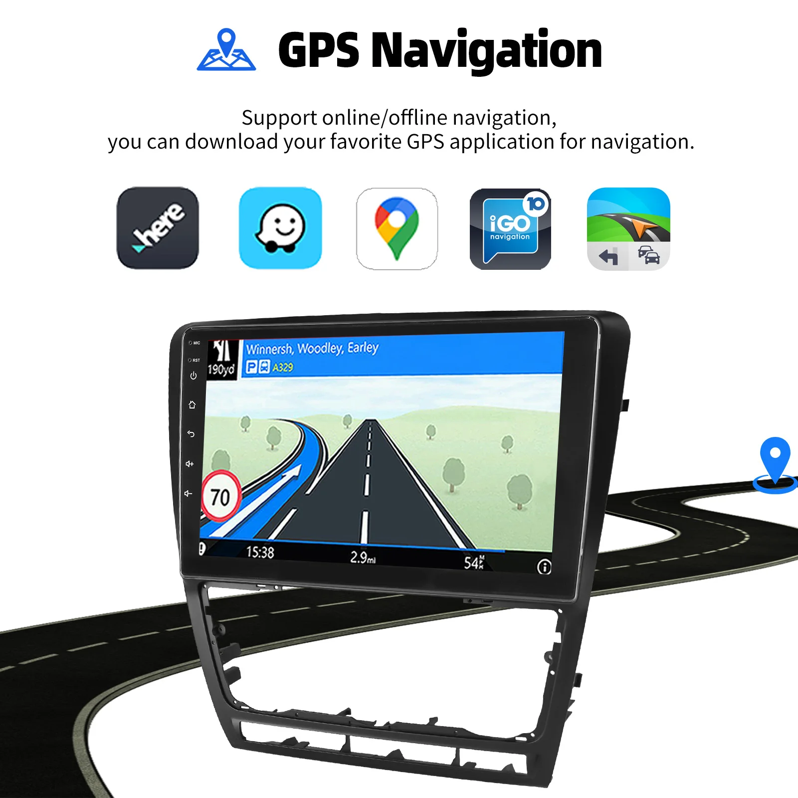 ESSGOO 10 Zoll IPS Touchscreen Android 15 Für Skoda Octavia II 1Z3 2008-2013 Autoradio Wireless Carplay Android Auto GPS Navigation WIFI Lenkradfernbedienung RDS Bluetooth FM Spiegellink Geteilter Bildschirm – Detail 9
