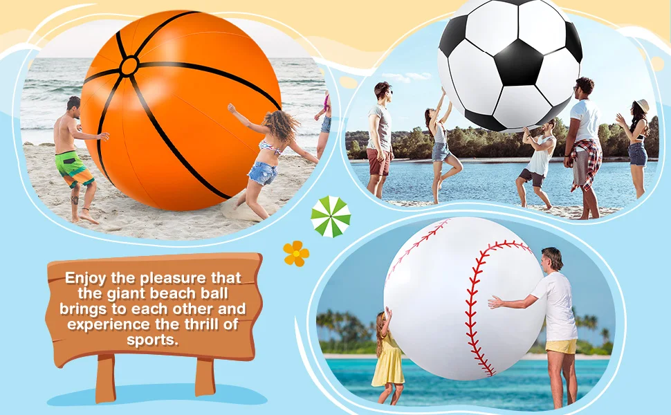 Description Picture 2 of item2m-0.6m Balloon, Outdoor Beach Ball, Water Toy Water Balloon, Interactive Game Play Football, Pvc Advertising Inflatable Ball