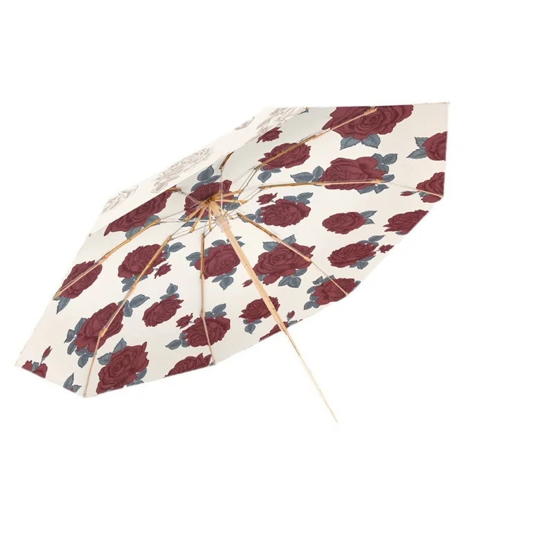 1pcs Double-layer Sun Umbrella Anti-UV Sunshade Umbrella Sunny and Rainy Umbrella Portable Folding Good-looking Female