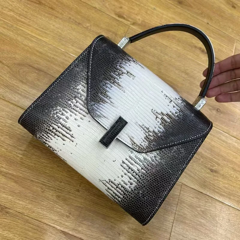 Natural LIZARD SKIN women's handbag, shoulder bag PDD008