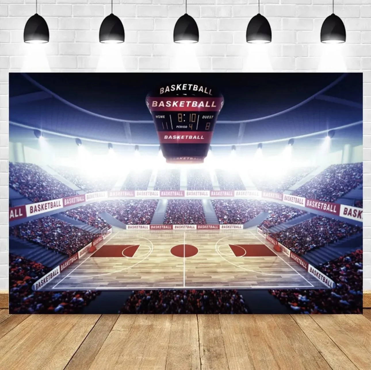 Sfondo Per Festa Di Compleanno Basket 1,5x0,9m "Born 2 Ball" - Decorazione Per 2 Anni A Tema Sportivo