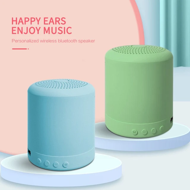 Altavoz Macaron inalámbrico portátil multicolor, Mini Subwoofer, colección  pequeña, Fm, Mp3, caja de sonido impermeable para deportes al aire libre -  AliExpress