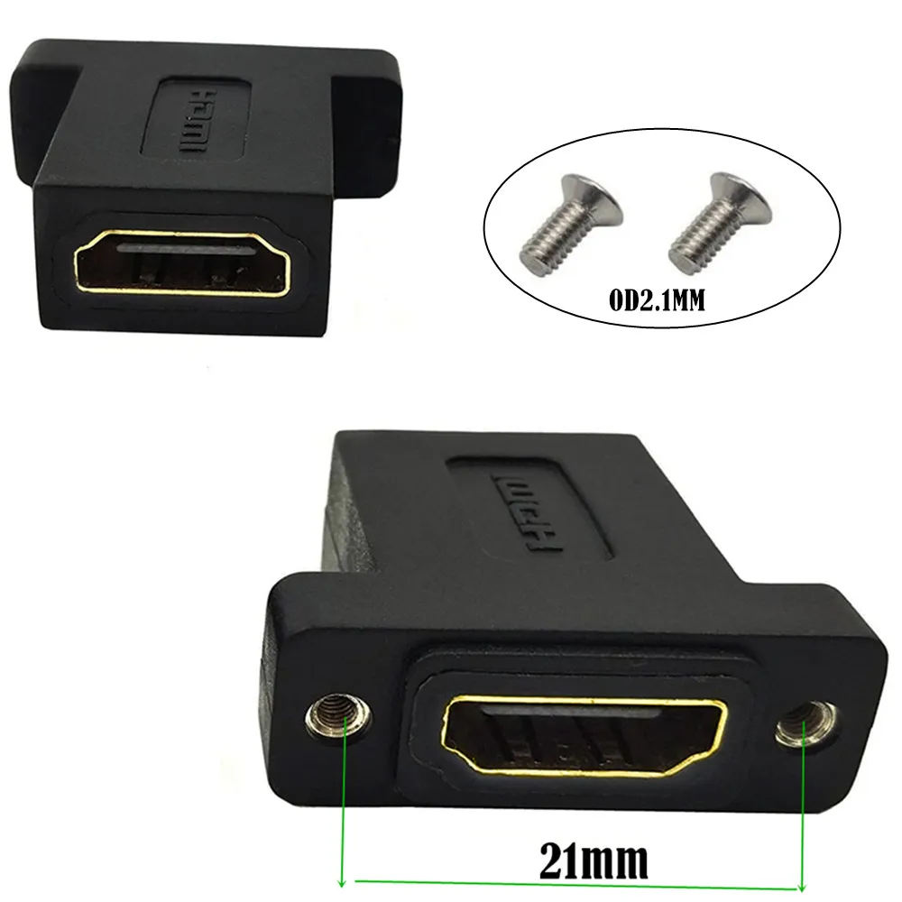 HDMI Coupler Adapter Connector,Golden Plated HDMI Female to Female Inline Straight Coupler with