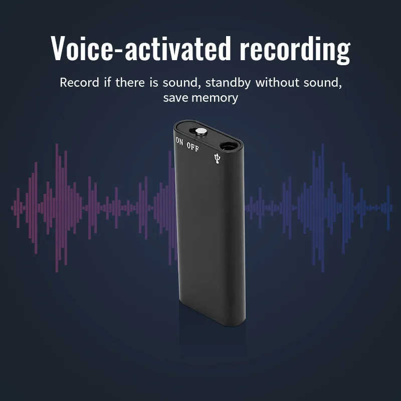 Voice Recorder 8GB Ultra-Thin Mini Digital Professional Sound Activated Dictaphone Noise Reduce Record