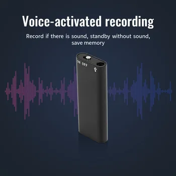 8GB Ultra-Thin Mini Voice Recorder Digtal Professional Sound Activated Dictaphone Noise Reduce Record encrypt documen MP3 Player 4