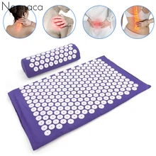 

Acupuncture Massage Yoga Cushion with Pillow Body Relax Stimulate Acupuncture Point Massage Mat Back Pain Relief Acupressure Pad
