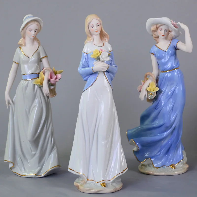 

European-style Ceramic Art Decoration for Women, European Style, Luxury with Decorative Ornaments,Modern and Western