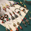 Original Design Nepalese Earrings for Women Retro Tibetan Ethnic Style Hand Made Long Tassel Jewelry Exotic Niche Earring Gifts 2