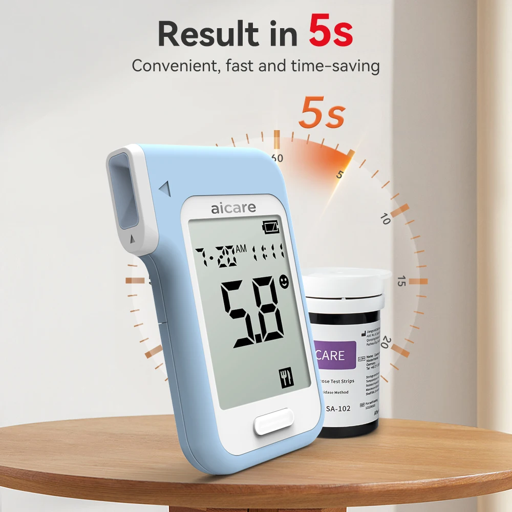 Blood Glucose Monitoring Kit with Test Strips and Lancing Device for High Blood Sugar Management