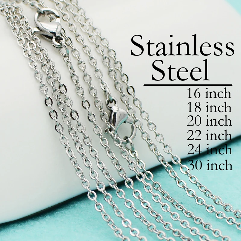 100 x Stainless Steel Necklace Gold Color Chain Necklace Tarnish Free  Wholesale Stainless Steel Chain for Women Jewelry Making