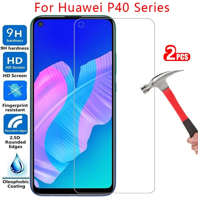 

tempered glass screen protector for huawei p40 lite e 5g case cover on huaweip40 p 40 40p light p40lite protective coque bag 360