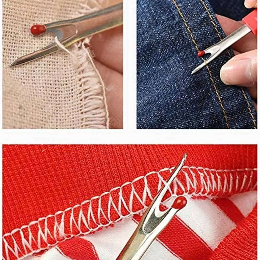Easy Thread Removal Sewing Seam Set with Storage Box with Thread Snips Stitch Unpicker Wide Application Multi-functional