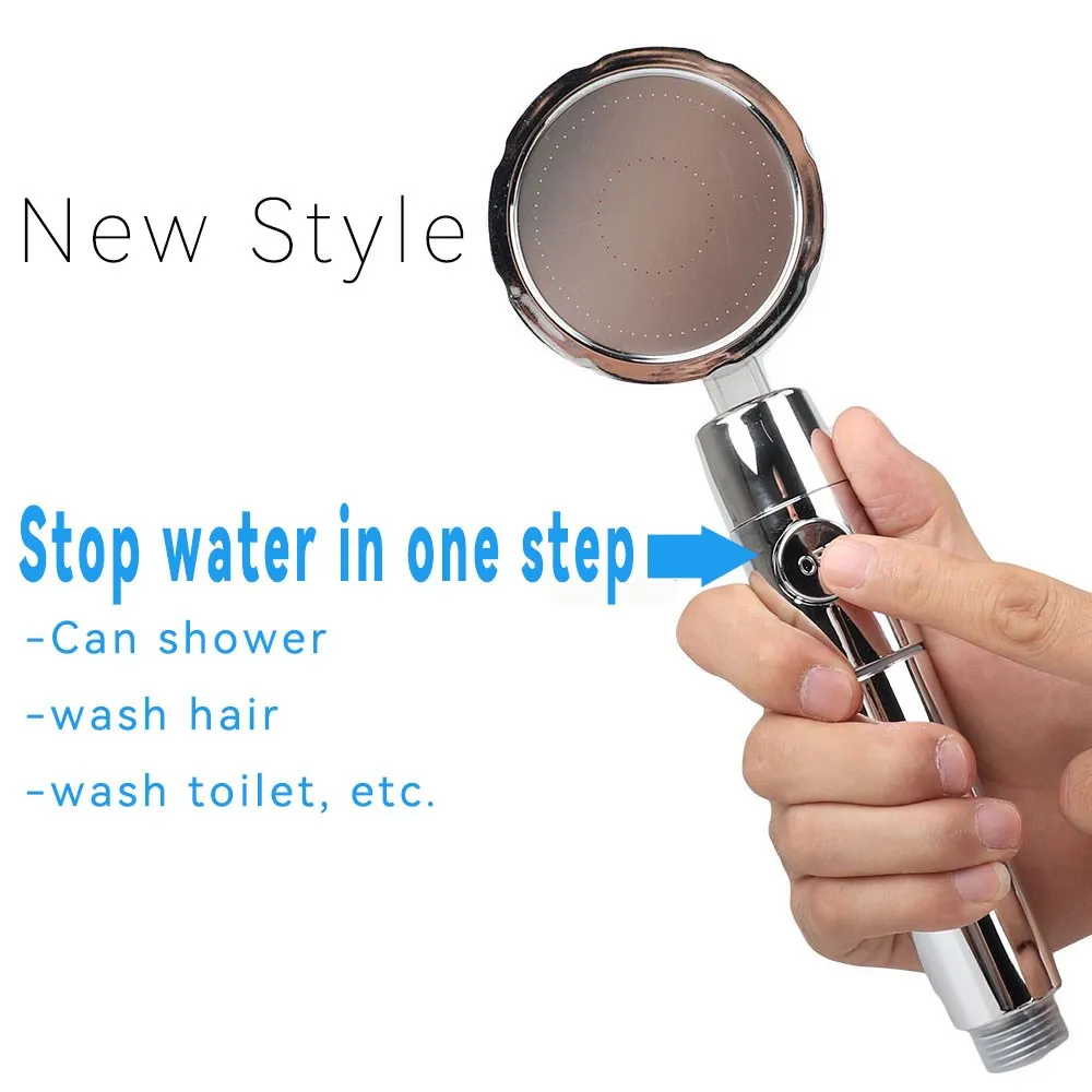 High Pressure Shower Head shower head Water Saving Perforated Propeller Tower Style Shower Stylish Bathe Hose Bathroom Accessories