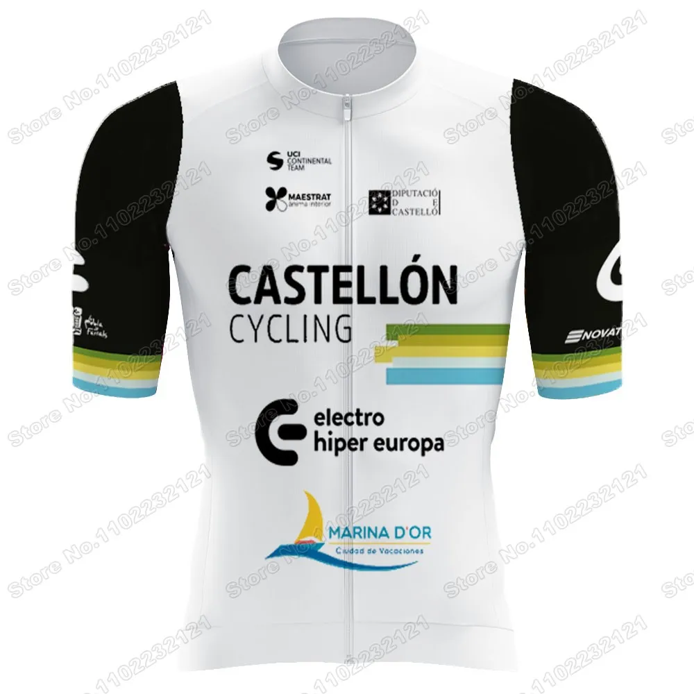 Cycling Jersey Set Men Cycling Clothing Road Bike Shirt Suit Bicycle Bib Shorts MTB Maillot Electro Hiper Europa Castell&oacute;n