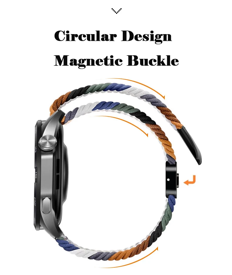 Nylon Magnetic Breathable Loop Watchband Strap