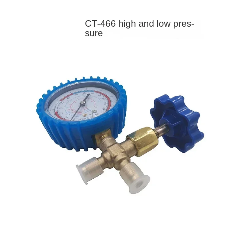 CT-466 High Low Pressure Single Gauge Valve with Snow Refrigerant Refrigerant Pressure Gauge Air Conditioning Filling Equipment