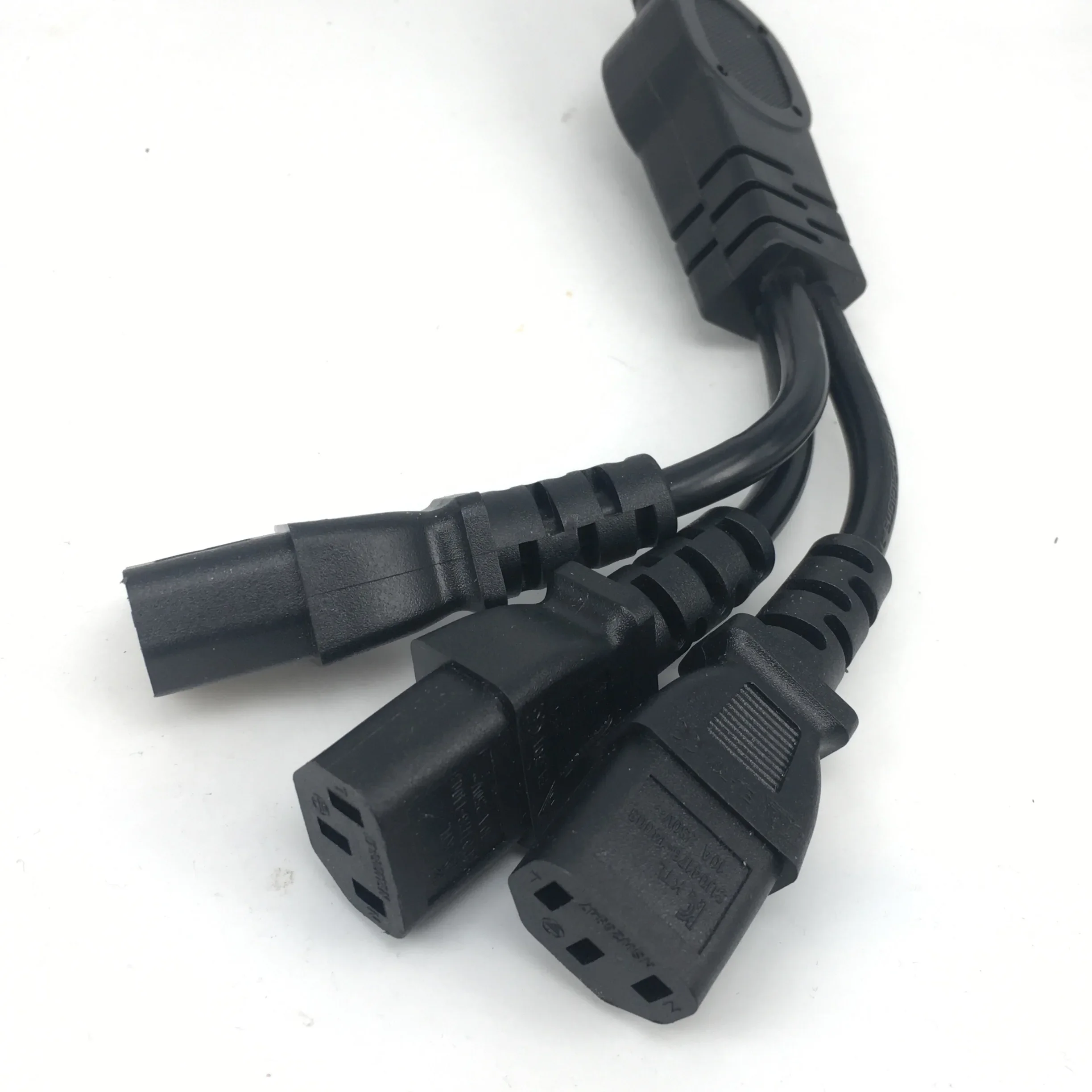 IEC 320 C14  ÷- Y Ÿ ø  ڵ, C14-3 x C13, 250V, 10A, 0.3M, 0.6M, Ʈ 1 